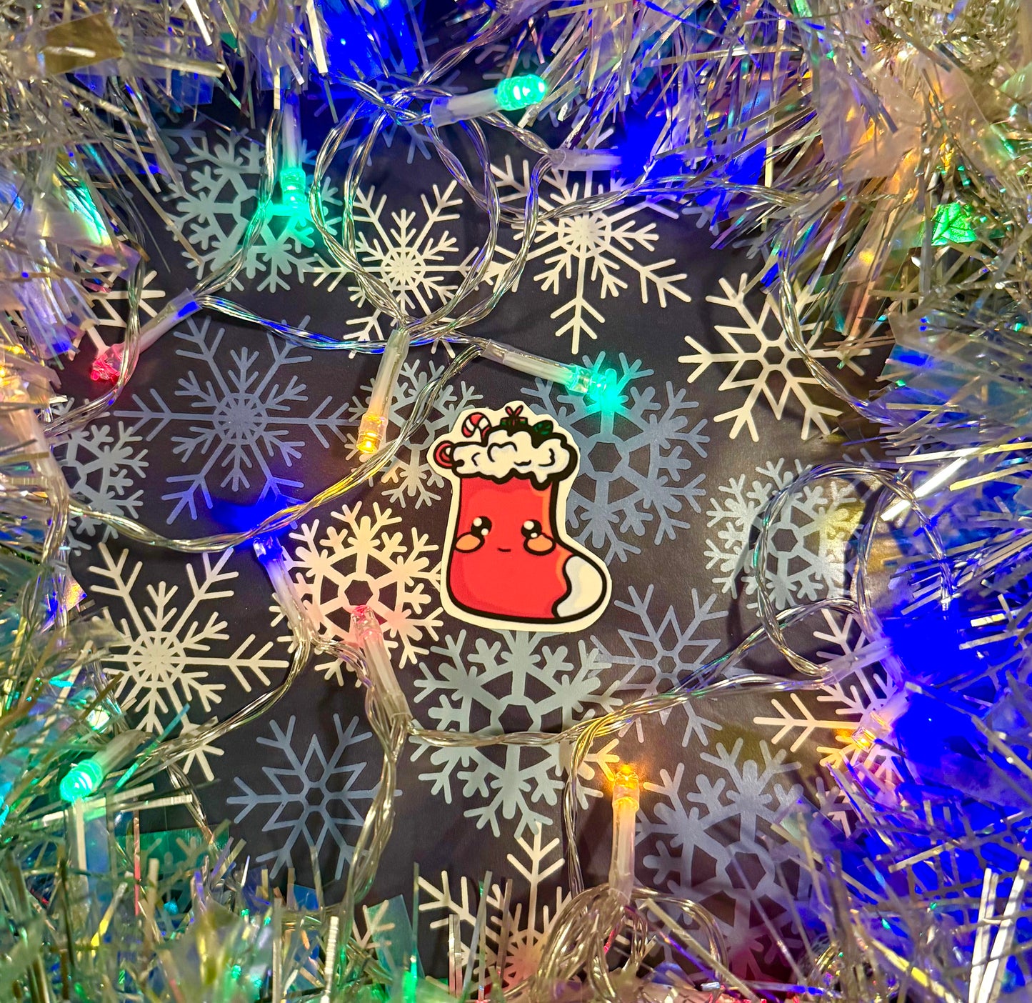 Matte Christmas stocking Sticker