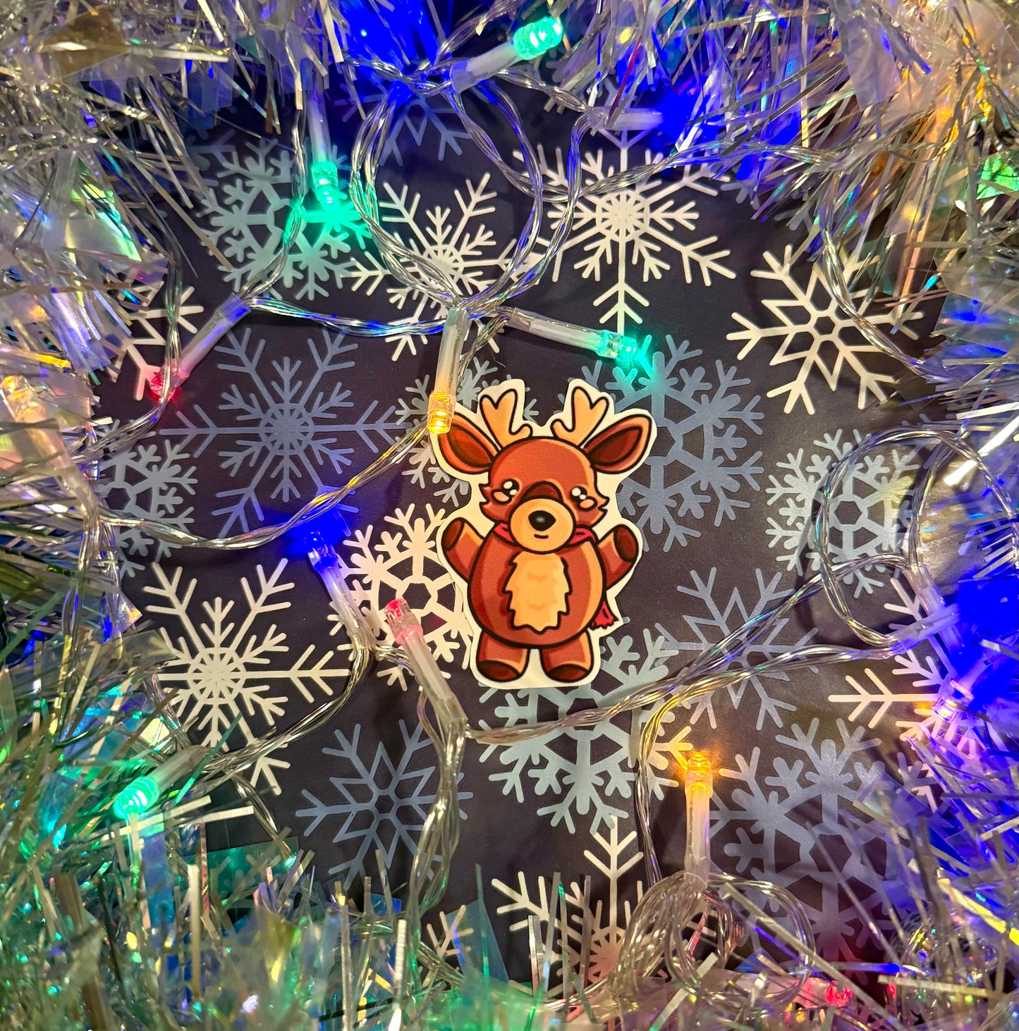 Matte Reindeer Sticker