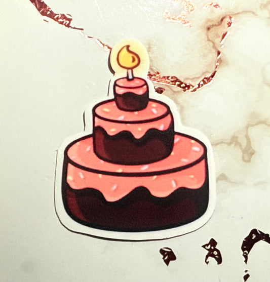 Matte Birthday Cake Sticker