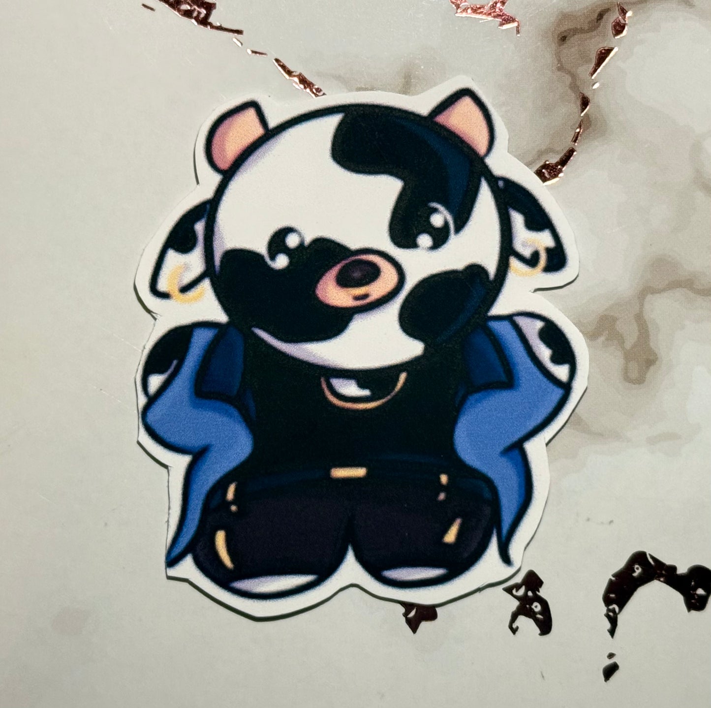 Matte Dairy Cow Sticker