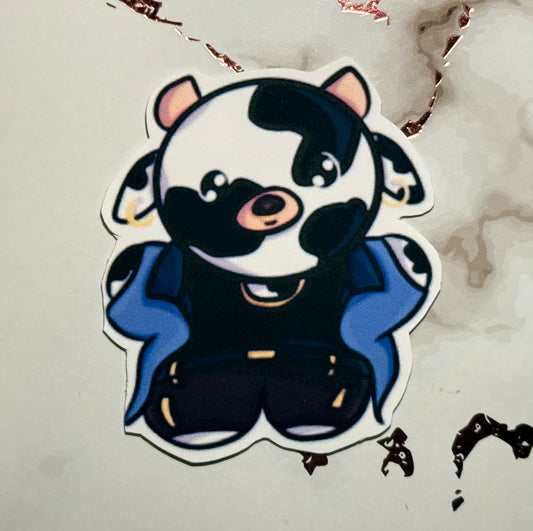 Matte Dairy Cow Sticker