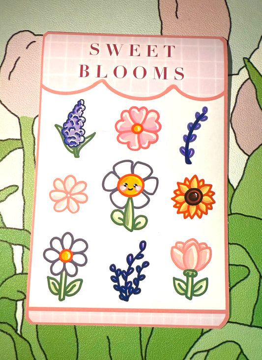 Matte Sweet Blooms, Sticker Sheet