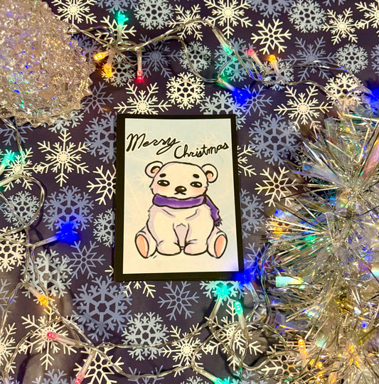 Merry Christmas polar bear Card