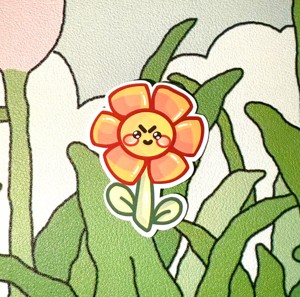 Matte Happy Flower Sticker
