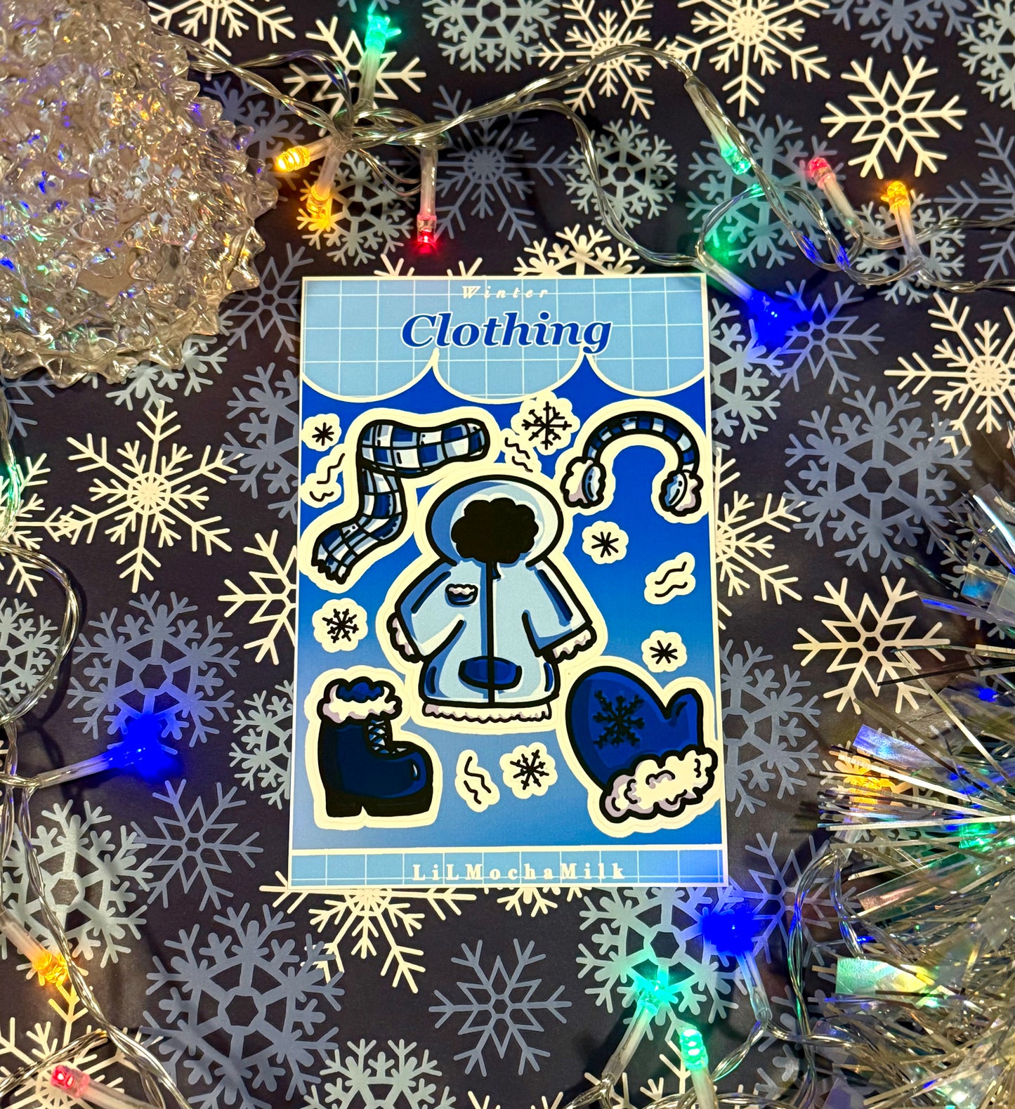 Winter Clothing Matte Sticker Sheet