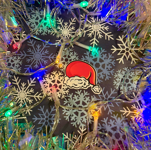 Matte Santa Hat Sticker