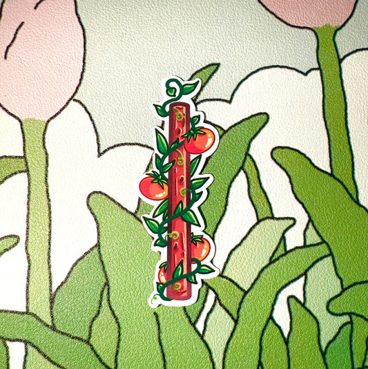 Matte Growing Tomato Plant Sticker