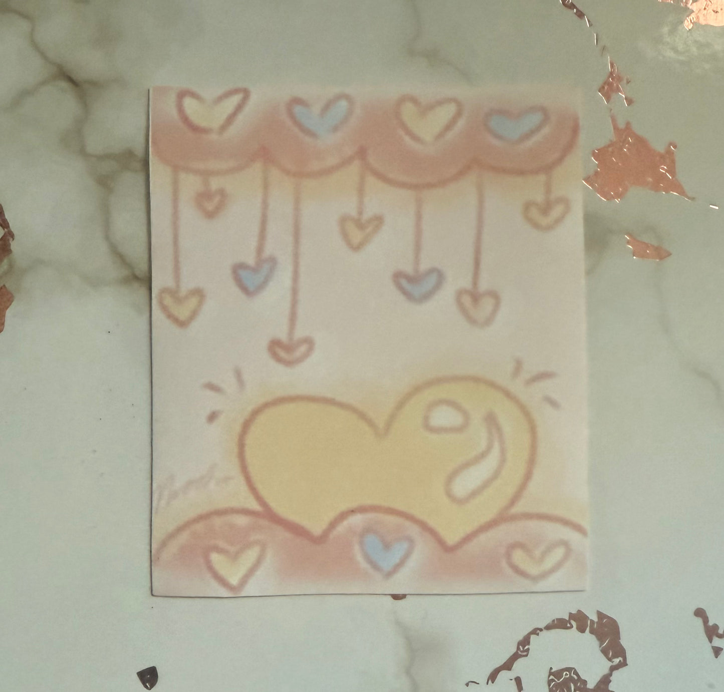 Cute Heart Matte Sticker
