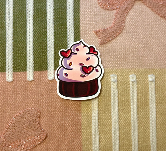 🧁💖Pink Cupcake of love Matte sticker